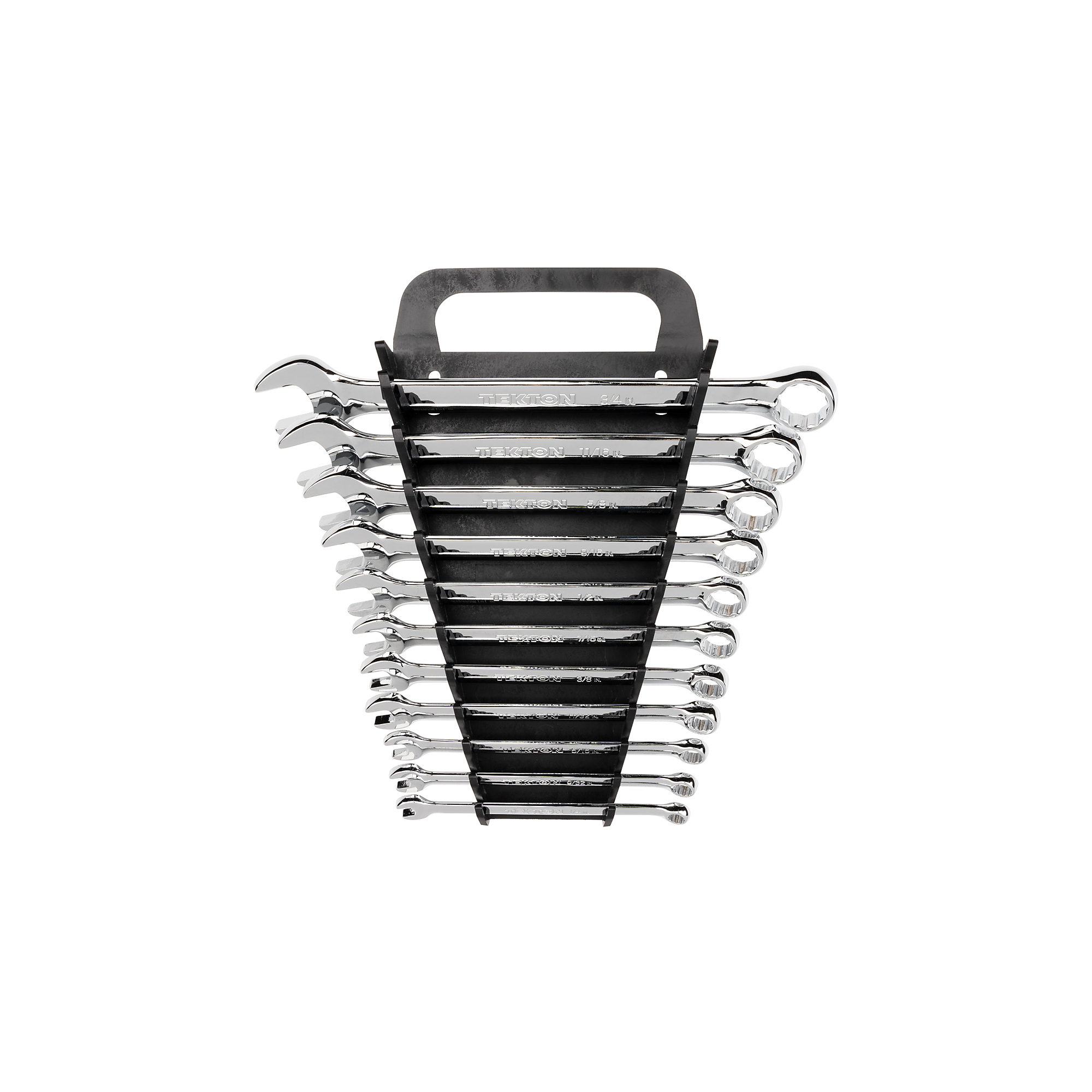 TEKTON Combination Wrench Set with Holder, 11-Piece (1/4-3/4 in.) | WCB91101